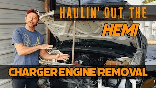 Hauling Out the HEMI Engine Removal in Your Charger [upl. by Ailito]