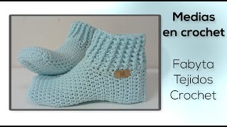 Medias en crochet super faciles de tejer con menos de 100 grs de hilado [upl. by Cathey]