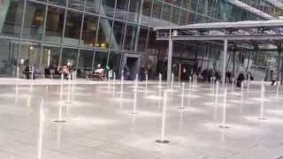 Heathrow Airport Terminal 5 fountain London [upl. by Einahteb]