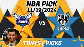 Charlotte Hornets vs Brooklyn Nets Pick 111924 NBA Pick Prediction [upl. by Cheria991]