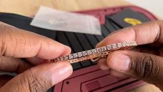 GLD SHOP REAL GOLD  GLD SHOP ROSE GOLD TENNIS BRACELET 13k PRICE TAG 🤔 [upl. by Ferdinanda89]