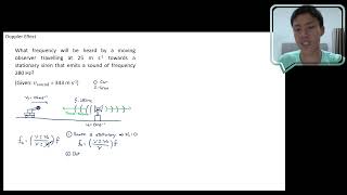 Doppler Effect Example 1 Chapter 7 Oscillation and Waves [upl. by Alisen]