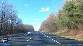 I 85 North Carolina  Driving Interstate 85 Archdale to Thomasville [upl. by Noelc]