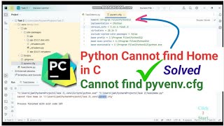 Python Cannot find home in C directory  Cannot find pyvenvcfg [upl. by Ashling]