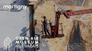 MARTIGNY ◉ GUIDO VAN HELTEN  ’Water’ mural street art  Art Valais OPEN AIR MUSEUM [upl. by Branscum326]