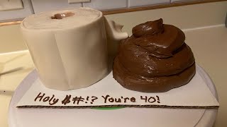 Toilet paper and poop cake tutorial [upl. by Dnaltroc]