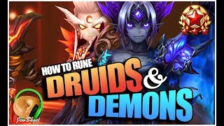 How to Rune DRUIDS amp DEMONS Summoners War [upl. by Ogir]