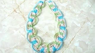 DIY Collares nudos macramé con cintas  Jewelry DIY macrame knots with ribbons [upl. by Funch]