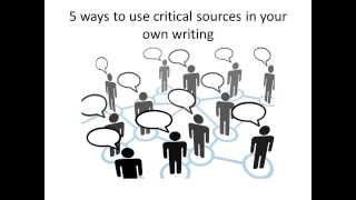 Lit Crit Tips Using Secondary Sources [upl. by Arihk]