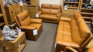 Amalfi 3 Seater 2 Seater Chair amp Swivel Chair Electric Reclining Video  Stocked In Tan Leather [upl. by Hashim]