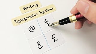 Writing Typographic Symbols [upl. by Atirihs163]