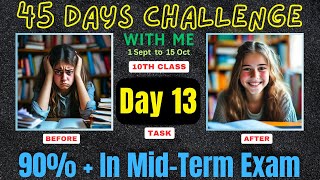 Task of day 13 of 45 days challenge  10th mid term Exam strategy for Maharashtra board Sankalp [upl. by Ahseirej]