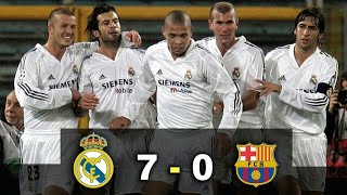 Real Madrid 7x0 Barcelona  Os galácticos de 2003 [upl. by Eniahpets862]