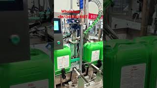 Automatic50kgsquarebottlecappingmachine screw capping machinefillingmachine [upl. by Ahseid]