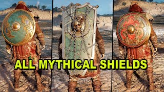 Assassins Creed Valhalla  All Mythical Shields Showcase [upl. by Basile519]