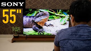 Sony Bravia X90J 4K Ultra HD Smart Full Array LED Google TV 120 hertz refresh rate [upl. by Anilejna]