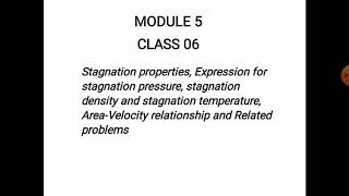 Stagnation pressurestagnation temperature and stagnation density derivation area velocity relation [upl. by Ainafets485]