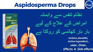 Kent Aspidosperma drops Homeopathic medicine benefits  Aspidosperma drops for lungs disease [upl. by Torrance]