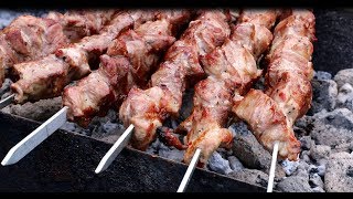 Russian Shashlik Recipe Шашлык International Cuisines [upl. by Htrow]