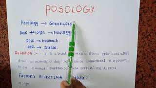 POSOLOGY IN PHARMACEUTICS [upl. by Enaywd638]