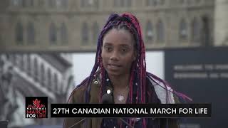 Nathalia Comries abortion testimony at 2024 National March for Life [upl. by Dedrick]