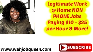 List of Legitimate Work at Home NON PHONE Jobs Paying 10  25 per Hour amp More [upl. by Terryl595]