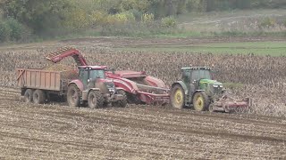 Potato havesting in Herefordshire UK Old school style  but it works [upl. by Oam]