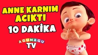 Anne Karnım Acıktı Şarkısı 10 Dk  Altyazılı  Yeni Versiyon  Çocuk Şarkıları 2016 [upl. by Odlo]