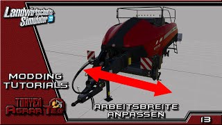 LS22  Modding Tutorials  E12  Arbeitsbreite anpassen [upl. by Anen788]