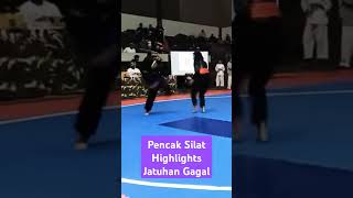 Pencak Silat Highlights Jatuhan Gagal dennywewey9649 [upl. by Ahaelam902]