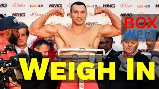 Wladimir Klitschko vs Kubrat Pulev  weigh in amp face to face [upl. by Bran]