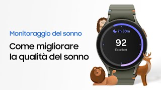 Galaxy Watch7  Come dormire meglio con il monitoraggio del sonno  Samsung [upl. by Hanima]