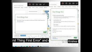 Microsoft office First thing first  launch error  Part I [upl. by Niknar]