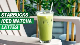 ICED MATCHA LATTES  Healthy amp Refreshing Starbucks Copycat Recipe [upl. by Medwin]