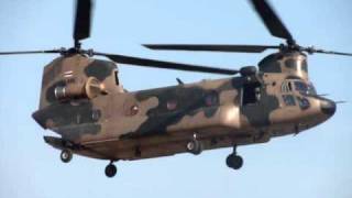 Thai Army Blackhawk Takeoff and Chinook landing [upl. by Bourque]