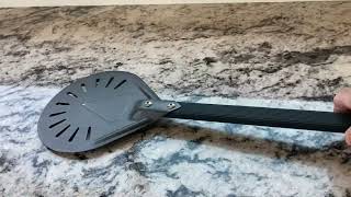 Newmeto Pizza Turning Peel 7 Inch Round Aluminum Perforated Pizza Peel Turner Review [upl. by Pacifica]