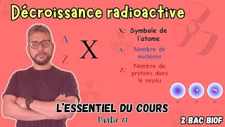 L’essentiel du cours  Décroissance radioactive ☢️  Généralité  Partie 1 2 BAC BIOF [upl. by Townsend]