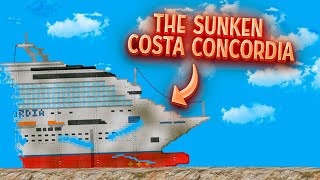 WE TOOK OUT AND RESTORED THE COSTA CONCORDIA SHIP FROM THE OCEAN FLOOR  Floating Sandbox 🌊 [upl. by Tekcirk]