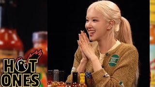 Rosie Cries While Eating Spicy Wings  Hot Ones With BLACKPINKs Rosé [upl. by Paehpos]