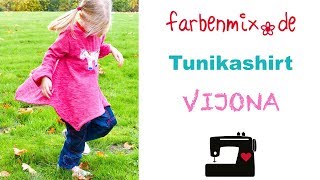 Nähanleitung Tunika Shirt Vijona von farbenmix [upl. by Warms139]