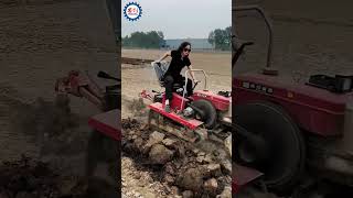 China Crawler Mini Tractor Mounted Double Furrow Plow [upl. by Nawiat]