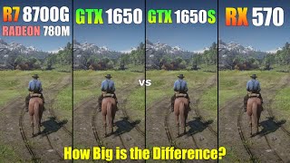 Ryzen 7 8700G vs GTX 1650 vs GTX 1650 Super vs RX 570  Test in 6 Games [upl. by Yecats]