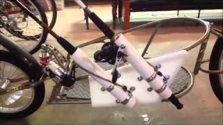 DIY bicycle trailer fishing rod holder [upl. by Murray]