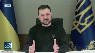 Ucraina mille giorni di guerra Zelensky all’Europarlamento [upl. by Keelia60]