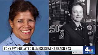 FDNY 911related illness deaths reach 343 topping day of attack  NBC New York [upl. by Loutitia]