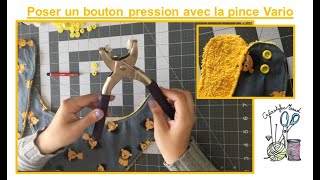 TUTO  Comment poser un bouton pression avec la pince Vario [upl. by Starkey]