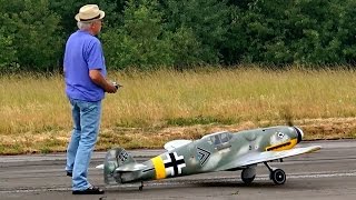 ME109 BF109 BIG SCALE RC WARBIRD OLDTIMER MODEL  RC Meeting Berlin Gatow 2015 [upl. by Kcirederf]