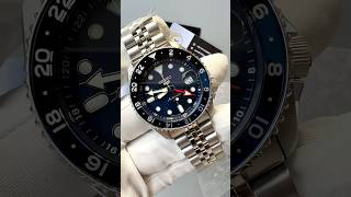 Seiko 5 GMT SSK003K1 Seiko GMT Batman Style Bezel bestgmtwatch ssk003 bluedialwatches [upl. by Attolrahc]