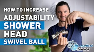 Increase Shower Head Adjustability with Swivel Ball Adapter [upl. by Amedeo]