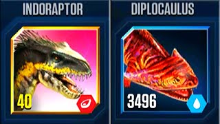 INDORAPTOR VS DIPLOCAULUS  HT GAME [upl. by Efi]